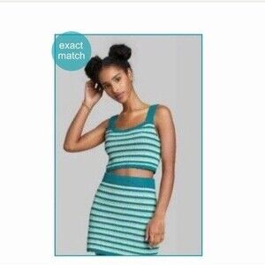 Wild Fable 2pc Sweater Set Crop Top And Skirt Womens M Trending Stylish